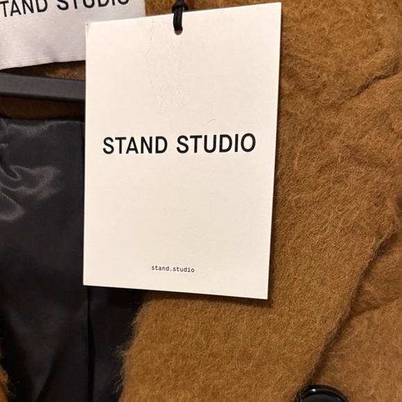 Stand Studio Women's Brown Double-Breasted Pea Coat - Picture 7 of 7